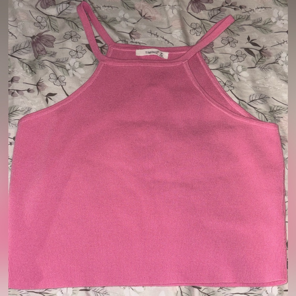 Timing Vibrant Pink Tank Top